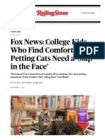 Fox News Says College Kids Who Pet Cats Need A Slap in The Face'