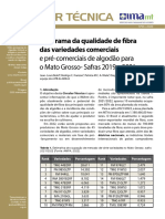 Panorama da qualidade de fibra das variedades de algodão para MT