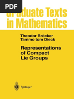 Representations of Compact Lie Groups Theodor Bröcker Tammo Tom Dieck 1985