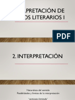 Interpretación de Textos Literarios - Interpretación