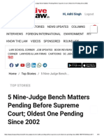 5 Nine-Judge Bench Matters Pending Before Supreme Court Oldest One Pending Since 2002