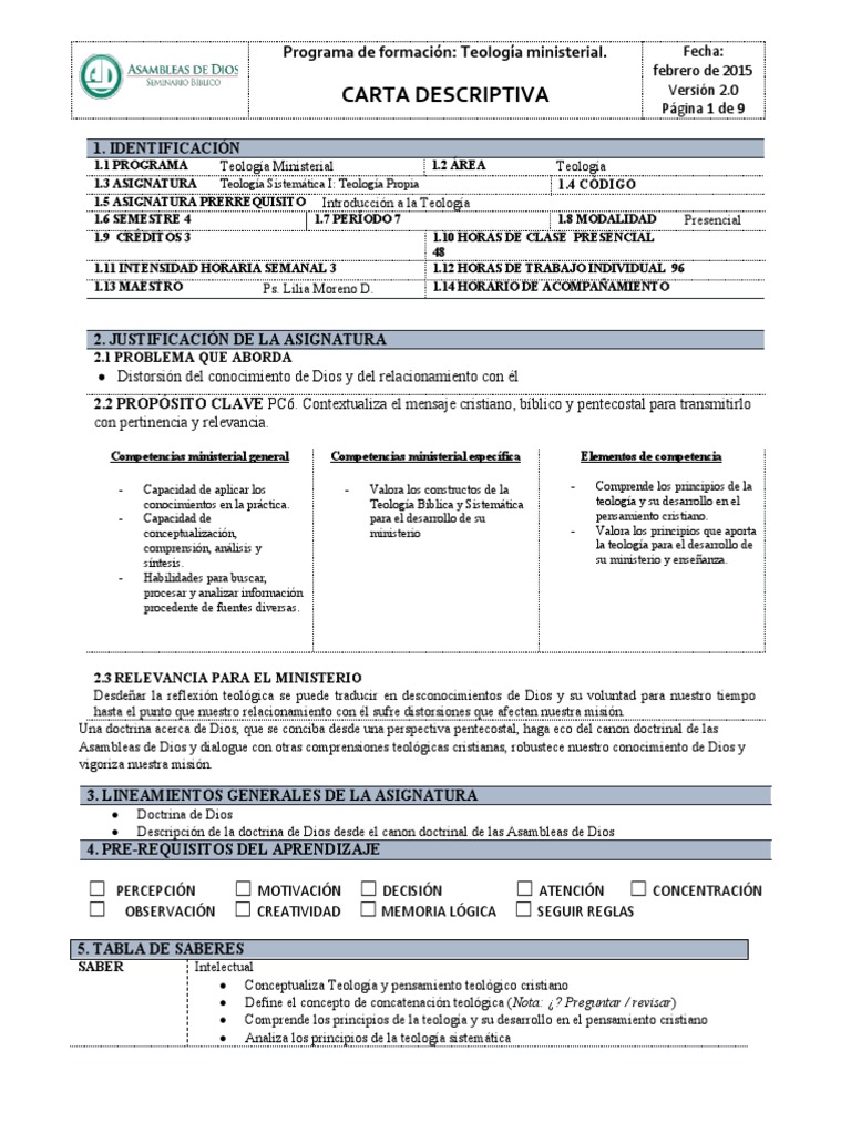 Teologia Propia. PDF Teología Pensamiento