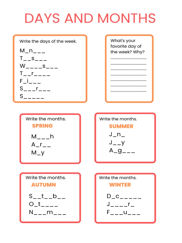 Days and Months | PDF