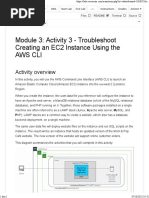 Modul 3 Activity 3 Troubleshooting Create Instance Using CLI