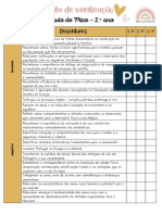 Lista de verificação Estudo do Meio 2o ano