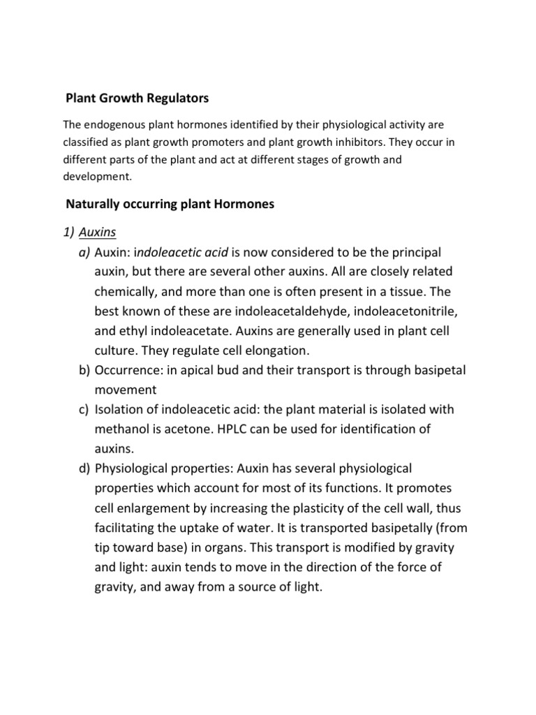 Plant Growth Regulators PDF