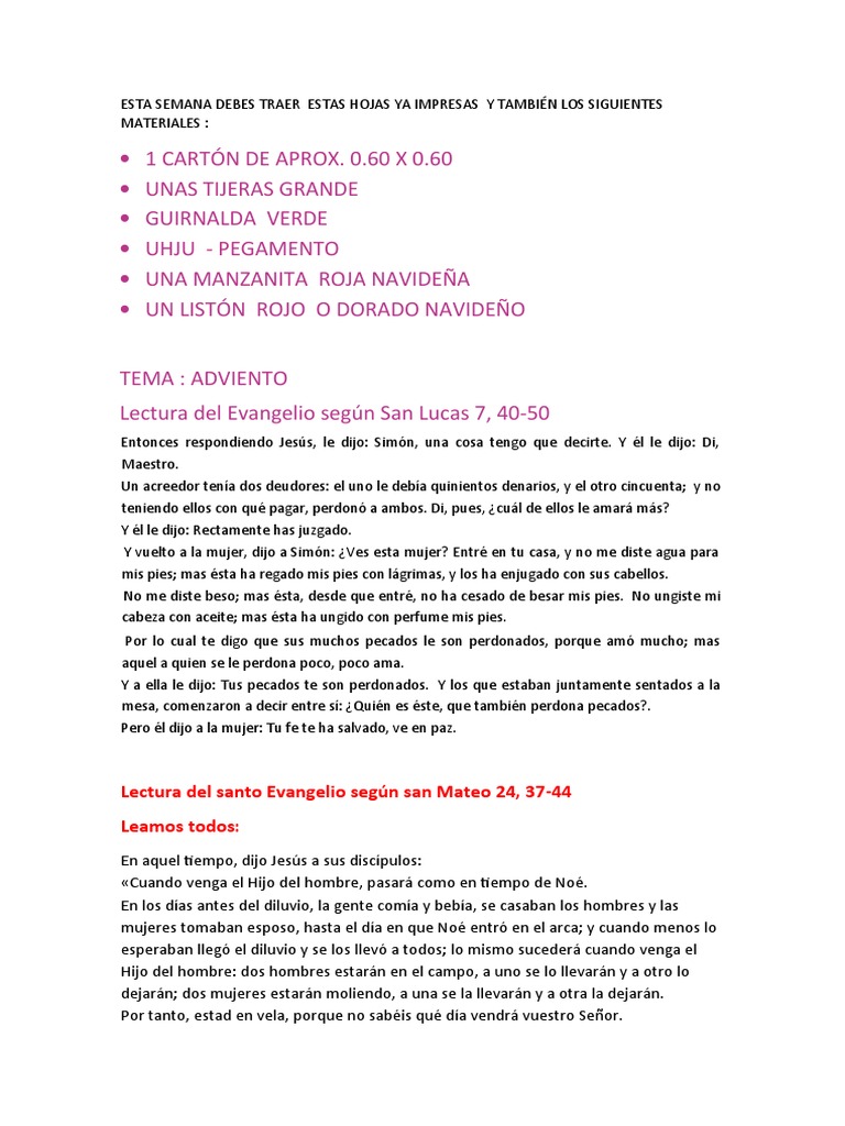 Lecturas Biblicas Adviento 2022 PDF María, madre de Jesús San José
