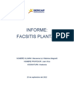 Informe Facsitis Plantar