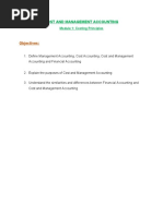 CAPE Unit 2 - Costing Principles CMA & FA