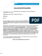 07 - 09 - 2022 - 0069-053162 - 2022 - Cédula - de - Notificación - Traslado Al Denunciado - BANCO DE GALICIA Y BUENOS AIRES S.A.U.