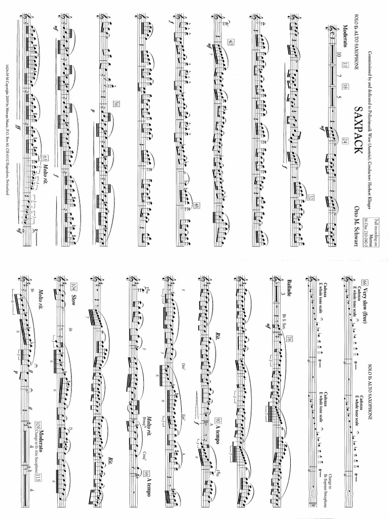 Saxpack - Alto Sax Solo | PDF