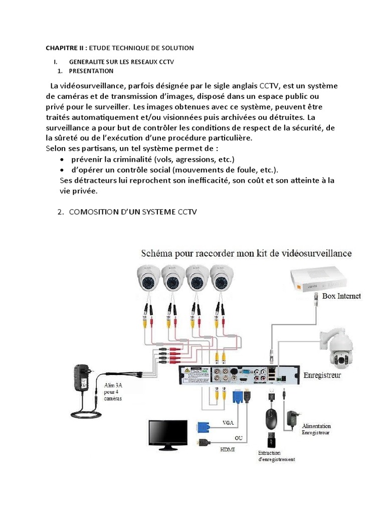  tude Technique Des R seaux CCTV PDF T l vision En Circuit Ferm 
