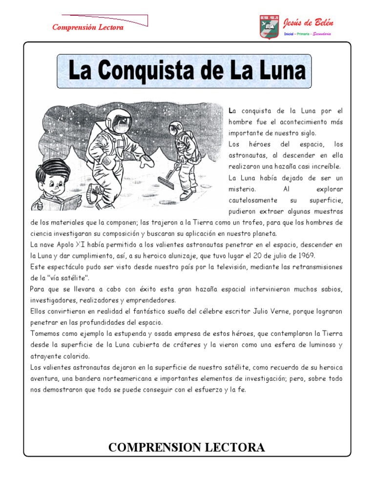 La conquista de la luna para niños | PDF | Luna | Astronautas