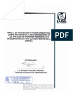 Manual de integración y funcionamiento del Comité Institucional y Subcomités para uso eficiente de energía