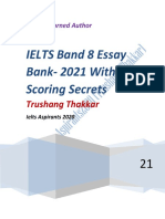 IELTS Band 8 Essay Bank-2021 With Scoring Secretes