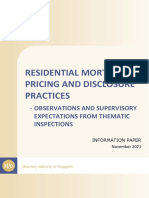 Information Paper On Residential Mortgage Pricing and Disclosure Practices