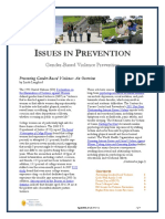 PREVENCIÓN de LA VIOLENCIA de GÉNERO-Gender-Based Violence Prevention. Issues in Prevention