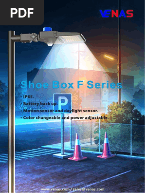 Spec sheet of Shoe Box F series