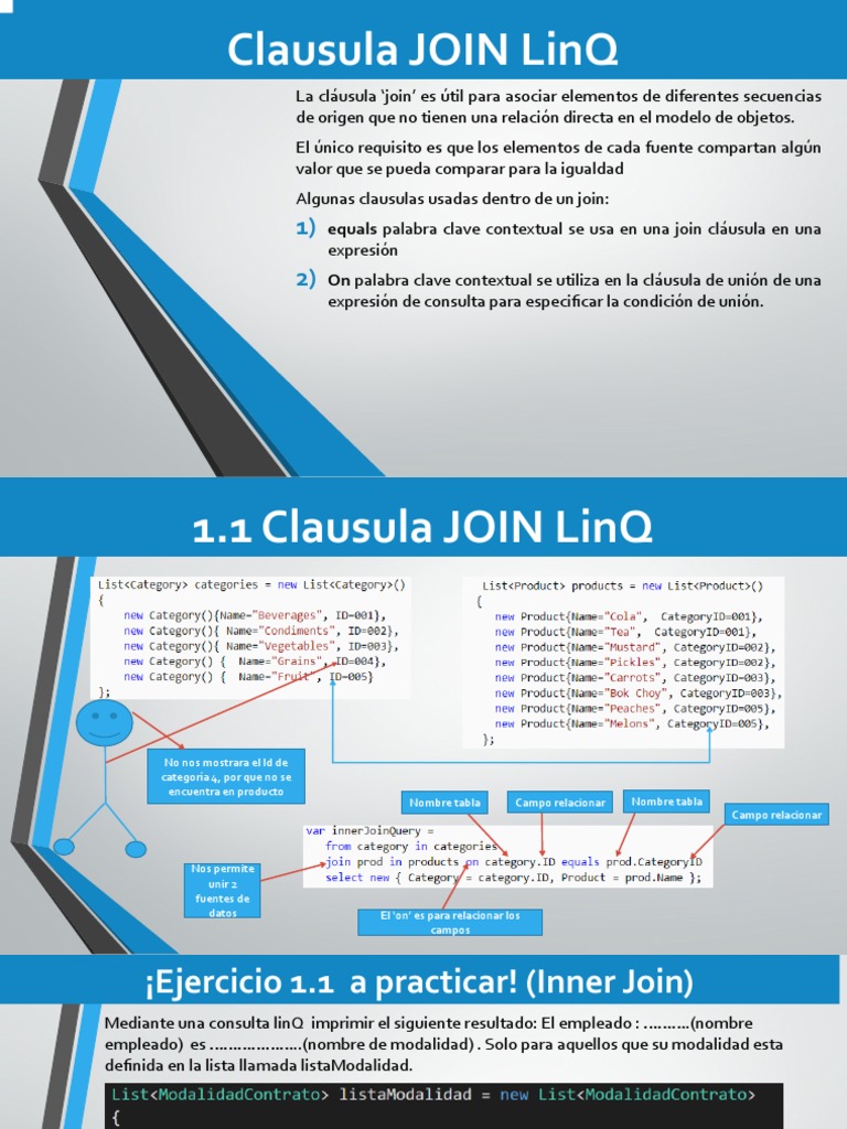 LinQ ConsultasAvanzadasLinQ | PDF | Consulta integrada de idiomas ...