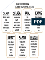 Jadwal Kebersihan