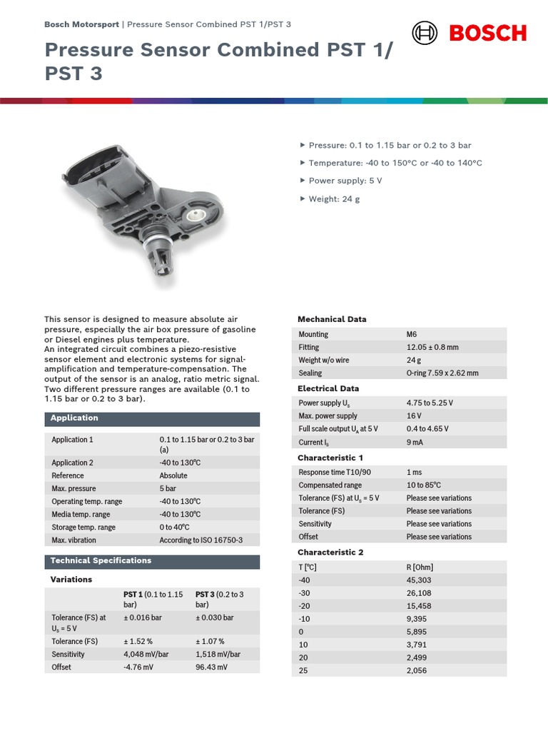 PST 3 PDF Power Supply Sensor