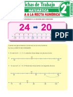 Decena Próxima A La Recta Numérica para Segundo Grado de Primaria