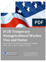 H-2B Nonagricultural Temporary Workers Visa and Status 2022-Part 1