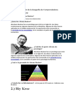 Investigación de La Bioagrafia de 4 Emprendedores