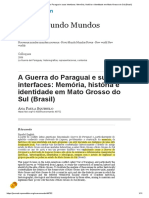 A Guerra do Paraguai e suas interfaces_ Memória, história e identidade em Mato Grosso do Sul (Brasil)