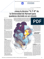 Cómo Funciona La Técnica - 4-7-8 - de La Universidad de Harvard para Quedarse Dormido en Un Minuto