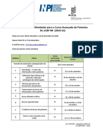 Calendário de Atividades 318 22S2