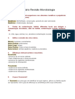 Questionário Revisão Microbiologia