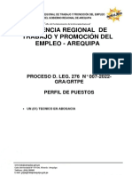 Convocatoria Técnico Abogacía GRTPE Arequipa