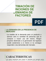 6 Estimación de Funciones de Demanda de Factores