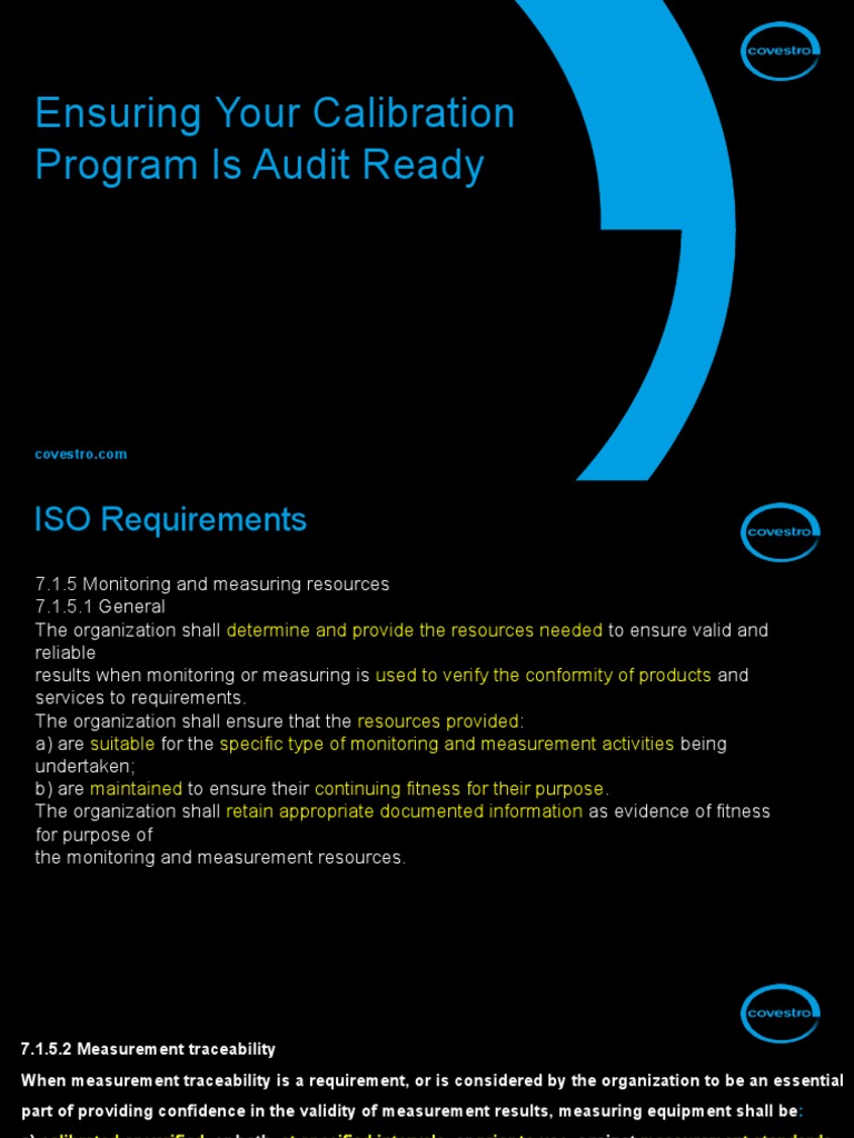Ensure Your Calibration Program Is Audit Ready PDF Calibration Audit