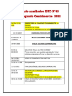 Calendario Academico ISFD N45 2