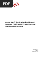 AvayaAuraApplicationEnablementServicesTSAPIandCVLANClientandSDKInstallationGuide R10 1 Issue3 September 2022