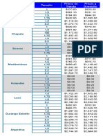 Lista de Precios Arboles 2022