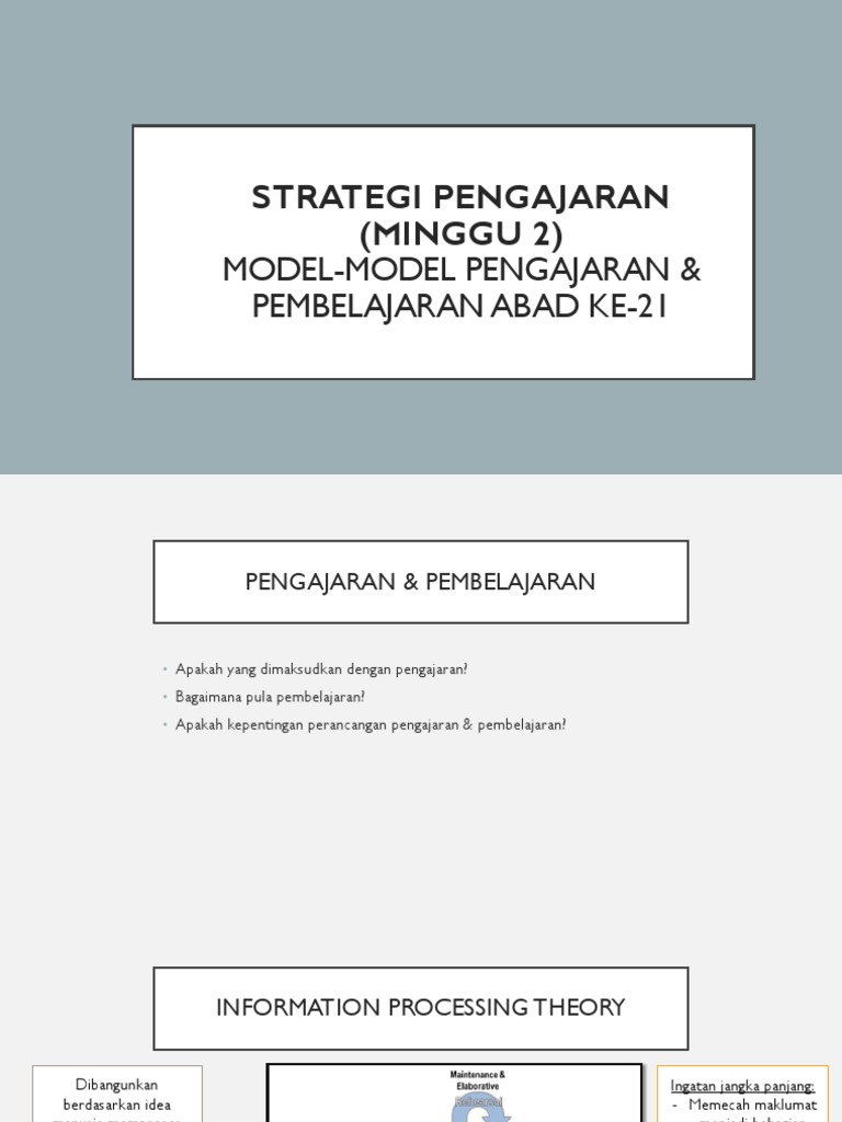 Model Pengajaran Abad Ke-21 | PDF
