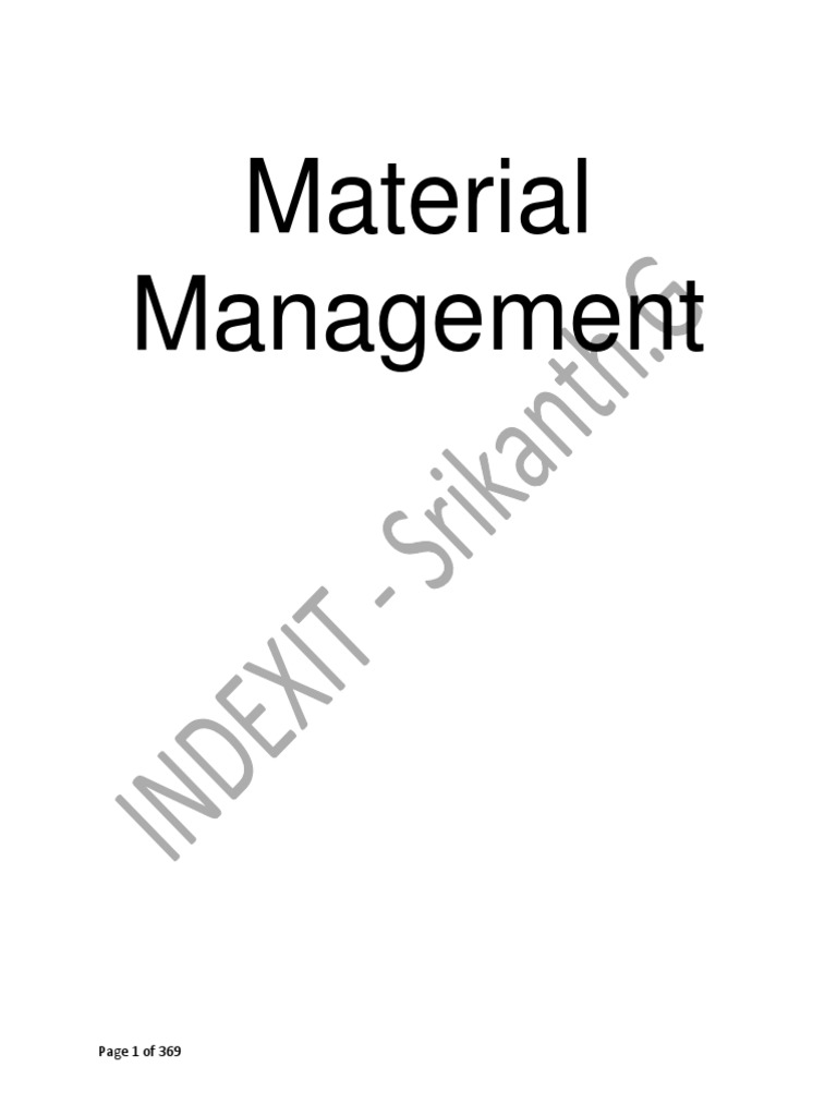 Material Management PDF Computing Information Technology Management