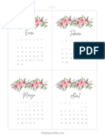 Calendario 2023 Mini Horizontal Flores