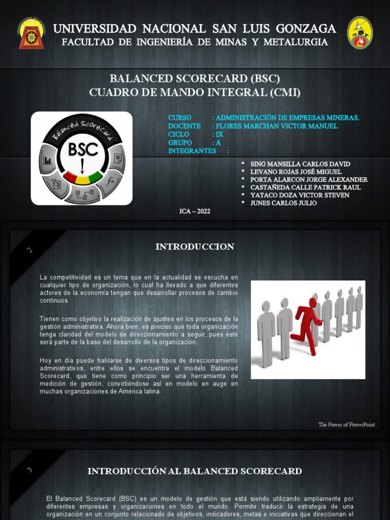 Balanced Scorecard en Empresas Mineras | PDF | Business | Economias