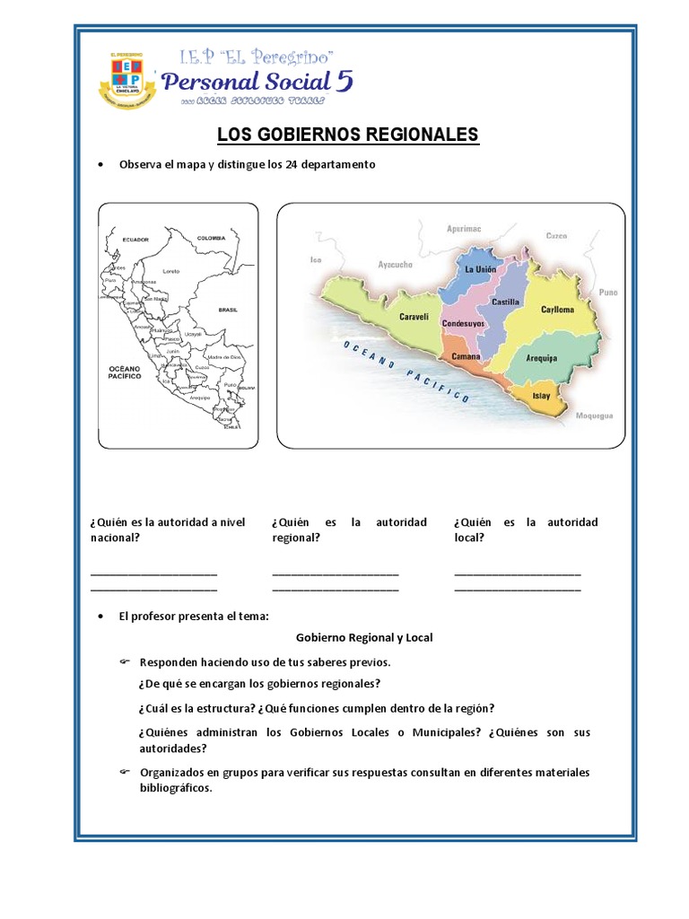Los Gobiernos Regionales | PDF | Gobierno local | Alcalde
