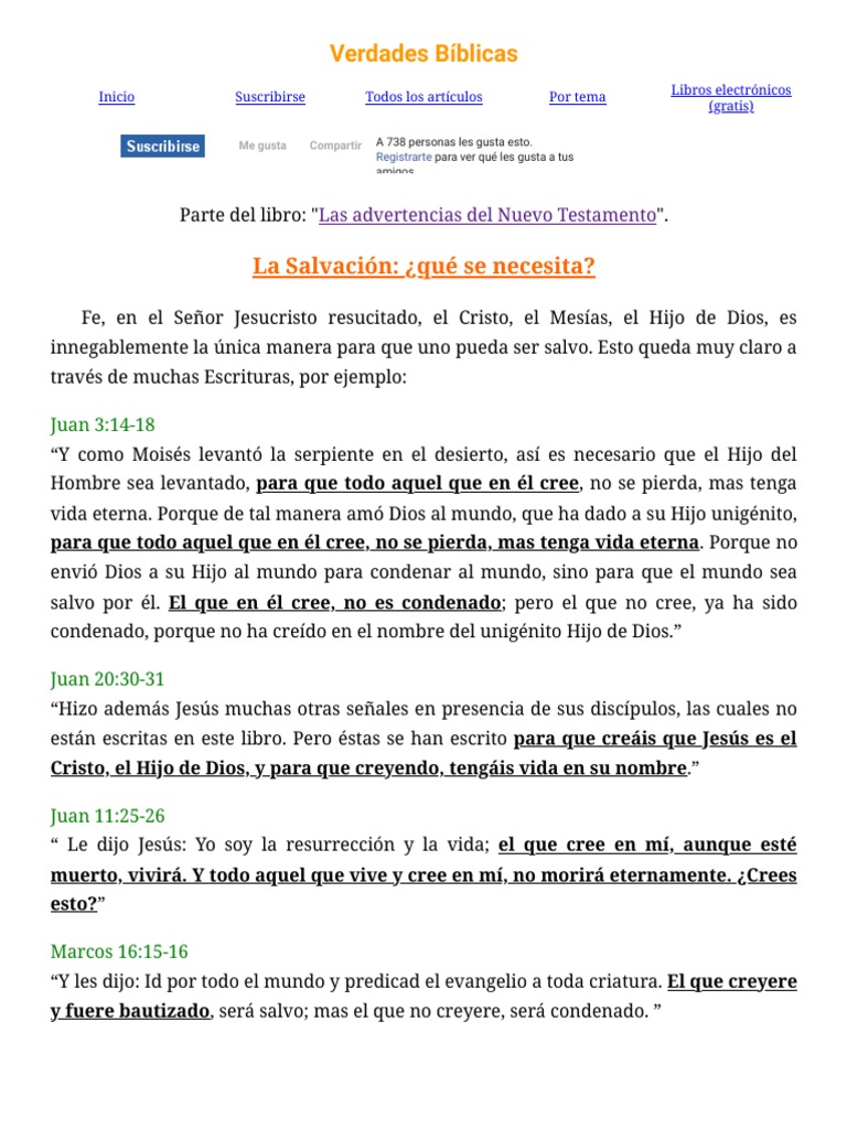 Claves de la Salvación en la Biblia | PDF | Salvación | Gracia divina