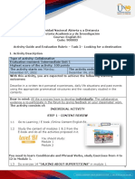 Activities Guide and Evaluation Rubric - Unit 1 - Task 2 - Looking for a Destination