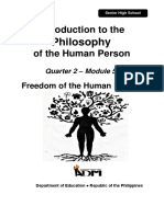 IntroductionPhilosophy12 Q2 Mod5 v4 Freedom of Human Person Version 4