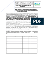 Acta de Libre Disponibilidad de Terreno - Acobamba