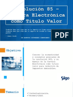 Resolucion 085 - Factura Electrónica Como Titulo Valor