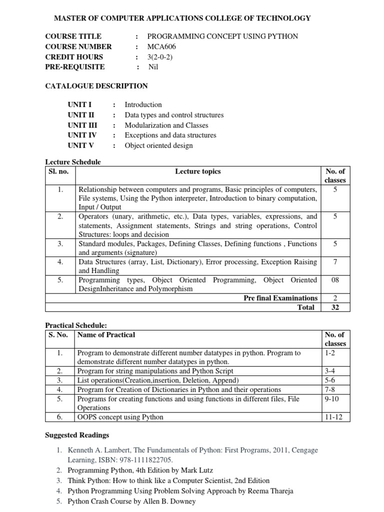 Kenneth A. Lambert, The Fundamentals of Python: First Programs, 2011 ...