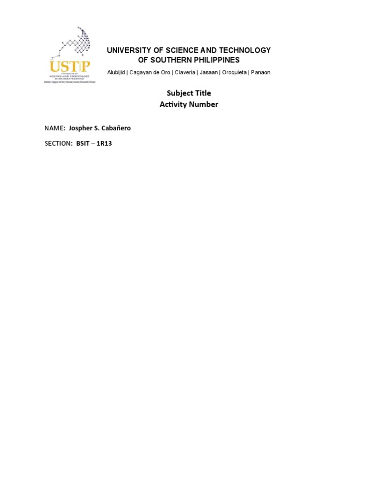 Activity Template | PDF
